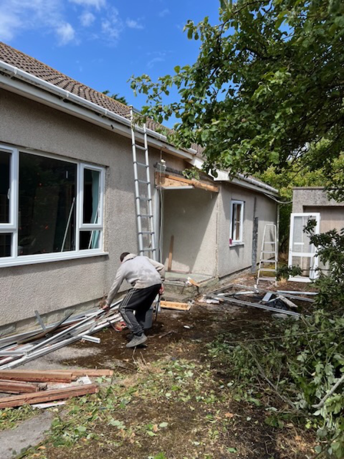 Kewstoke Bungalow Renovation — during refurbishment