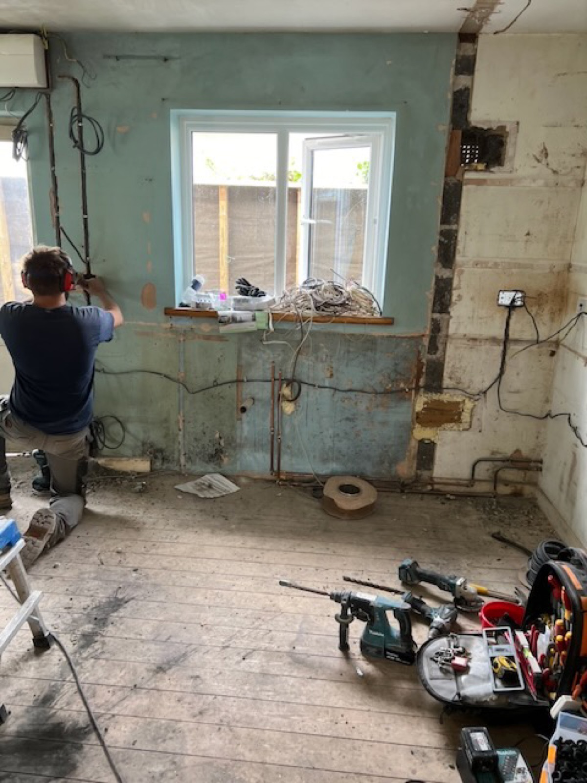 Kewstoke Bungalow Renovation — during refurbishment