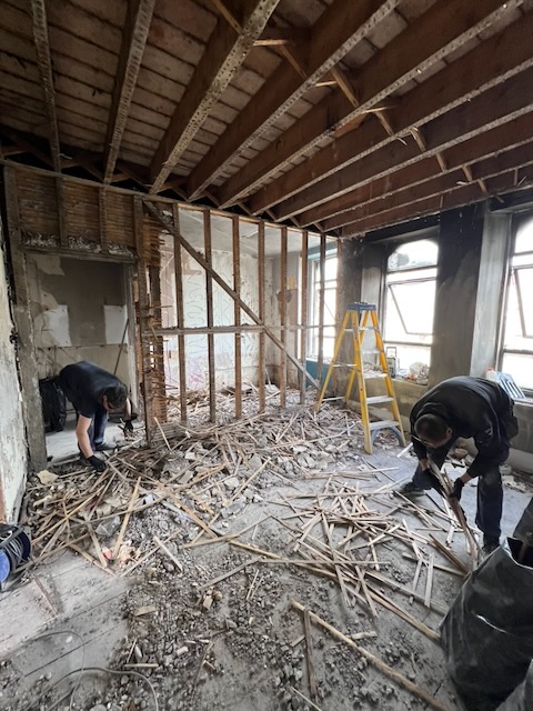 Longton Grove Road Fire-Damage Recovery — during refurbishment