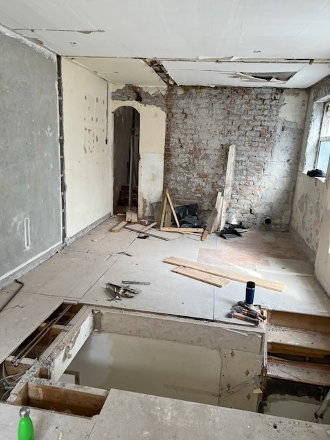 Longton Grove Road Fire-Damage Recovery — during refurbishment
